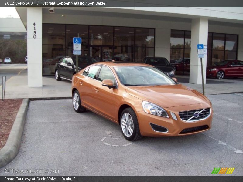 Vibrant Copper Metallic / Soft Beige 2012 Volvo S60 T5