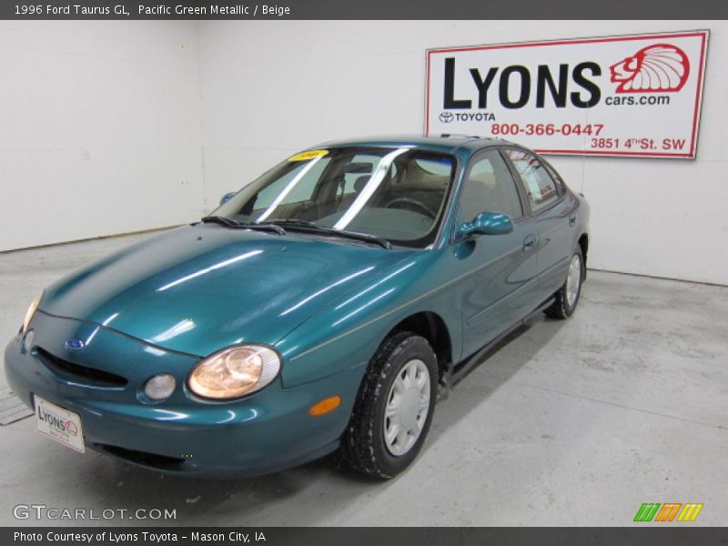 Pacific Green Metallic / Beige 1996 Ford Taurus GL