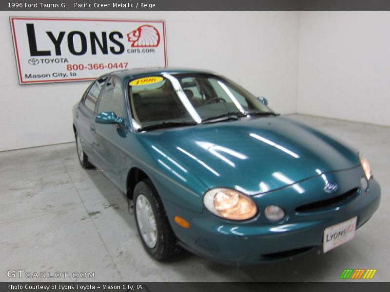 Pacific Green Metallic / Beige 1996 Ford Taurus GL