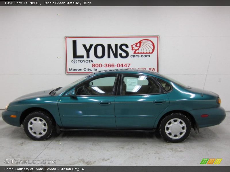 Pacific Green Metallic / Beige 1996 Ford Taurus GL