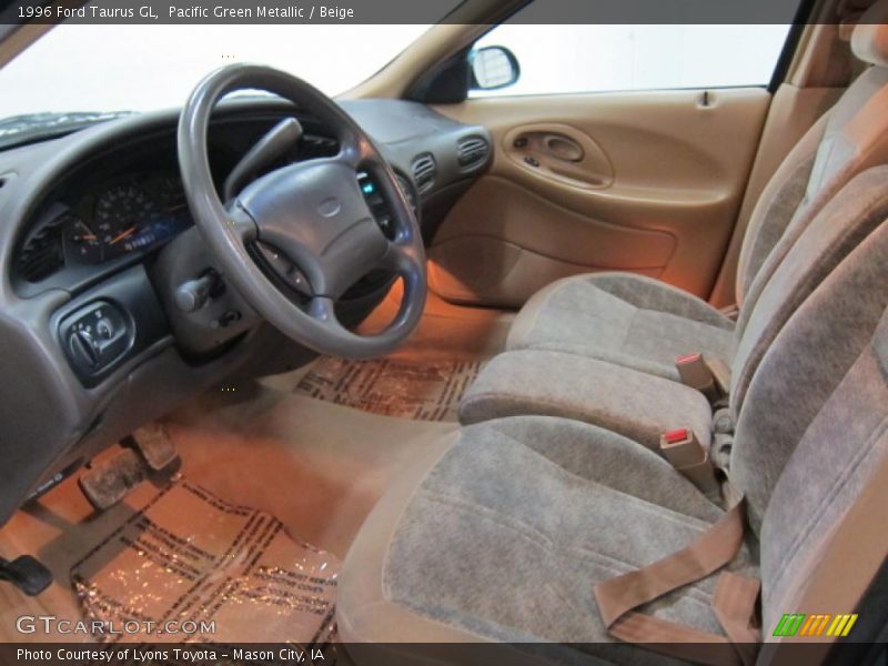 Pacific Green Metallic / Beige 1996 Ford Taurus GL