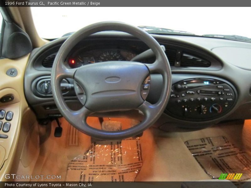 Pacific Green Metallic / Beige 1996 Ford Taurus GL