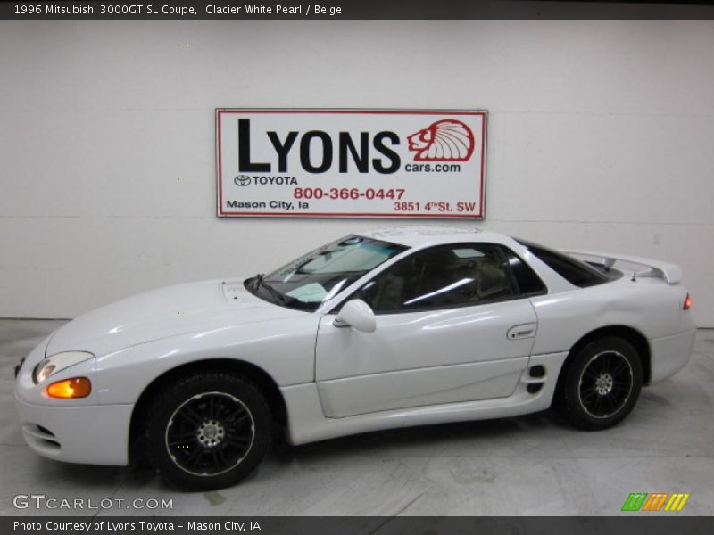 Glacier White Pearl / Beige 1996 Mitsubishi 3000GT SL Coupe
