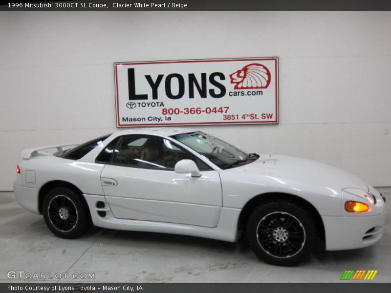 Glacier White Pearl / Beige 1996 Mitsubishi 3000GT SL Coupe