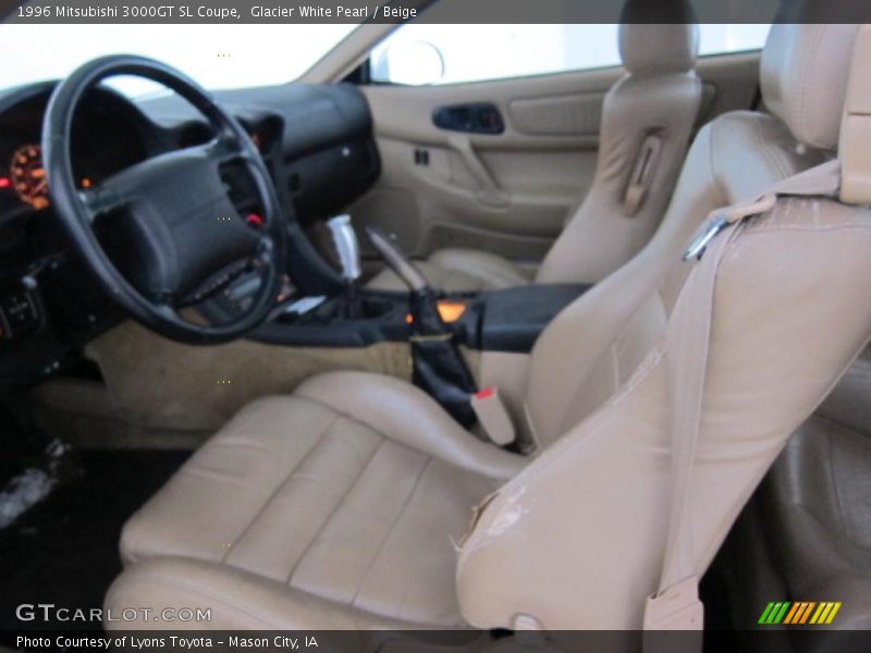 Glacier White Pearl / Beige 1996 Mitsubishi 3000GT SL Coupe