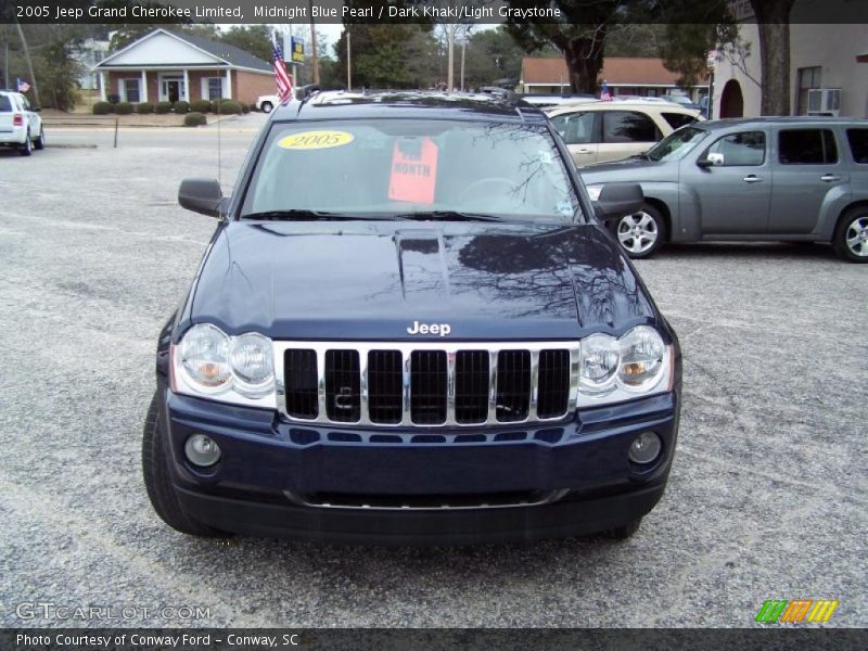 Midnight Blue Pearl / Dark Khaki/Light Graystone 2005 Jeep Grand Cherokee Limited
