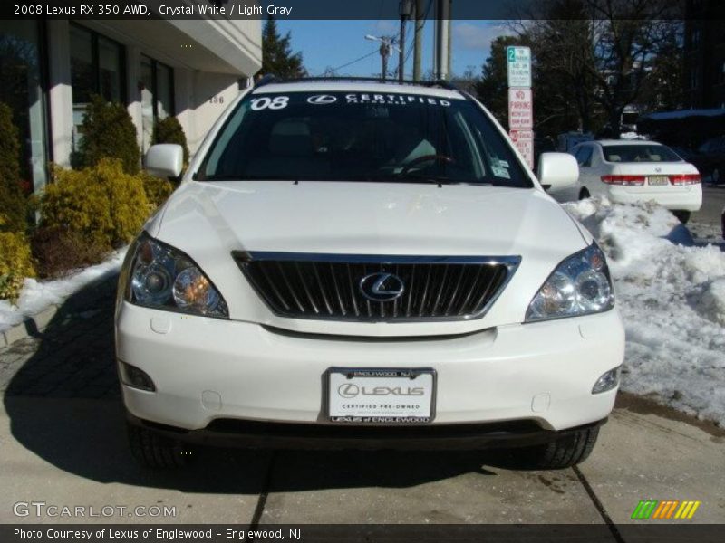 Crystal White / Light Gray 2008 Lexus RX 350 AWD