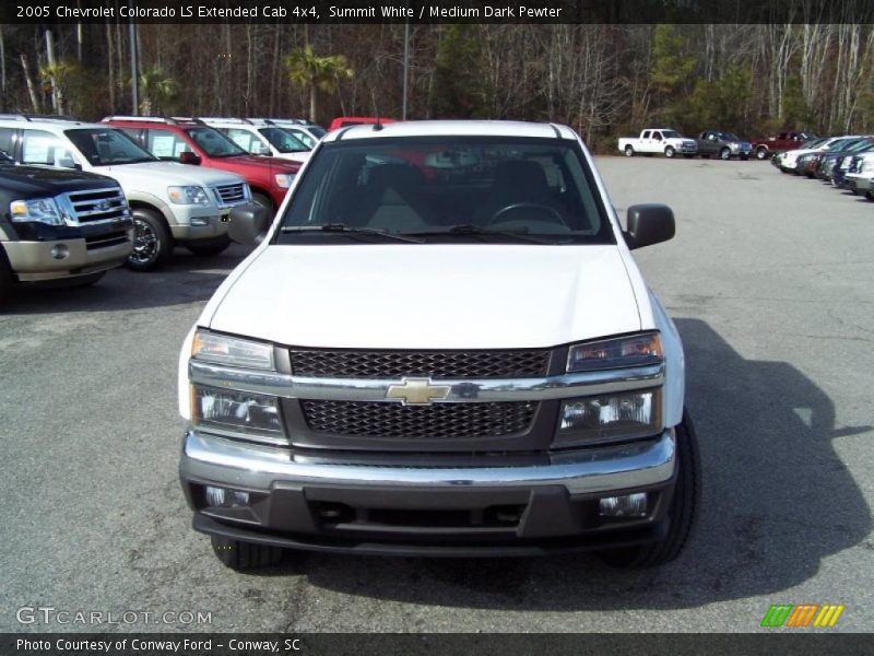 Summit White / Medium Dark Pewter 2005 Chevrolet Colorado LS Extended Cab 4x4