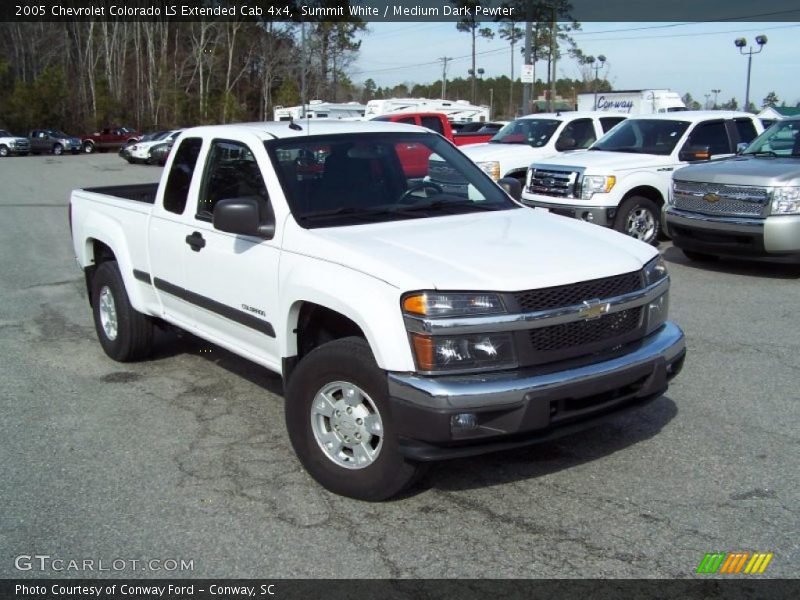 Summit White / Medium Dark Pewter 2005 Chevrolet Colorado LS Extended Cab 4x4