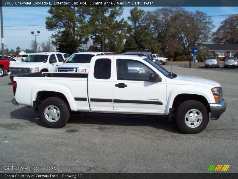 Summit White / Medium Dark Pewter 2005 Chevrolet Colorado LS Extended Cab 4x4
