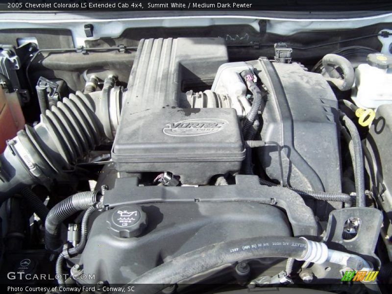 Summit White / Medium Dark Pewter 2005 Chevrolet Colorado LS Extended Cab 4x4