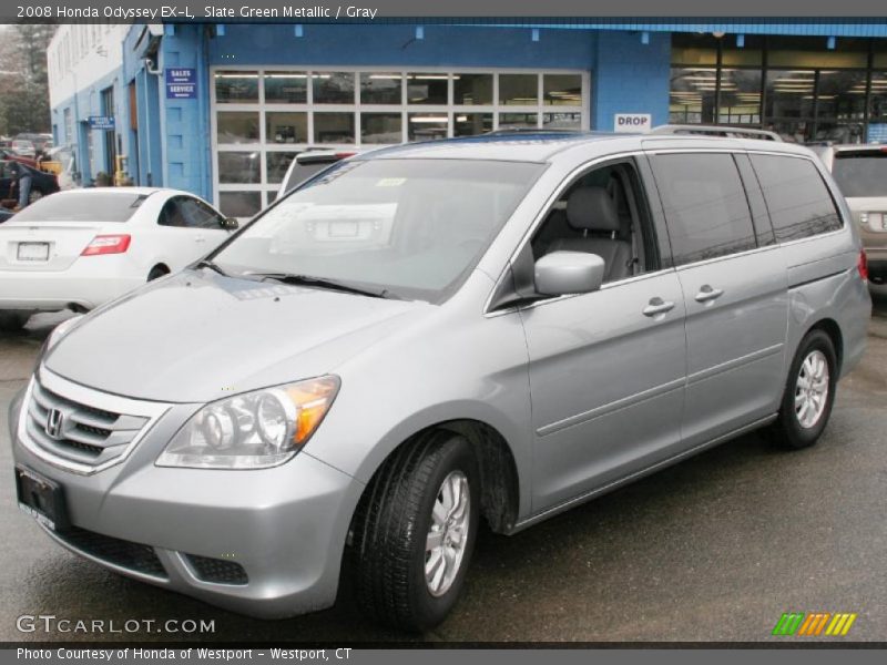 Slate Green Metallic / Gray 2008 Honda Odyssey EX-L