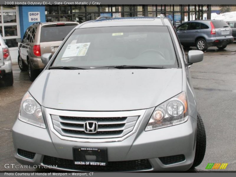 Slate Green Metallic / Gray 2008 Honda Odyssey EX-L
