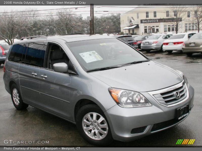 Slate Green Metallic / Gray 2008 Honda Odyssey EX-L