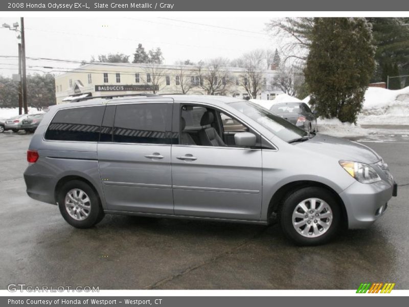 Slate Green Metallic / Gray 2008 Honda Odyssey EX-L