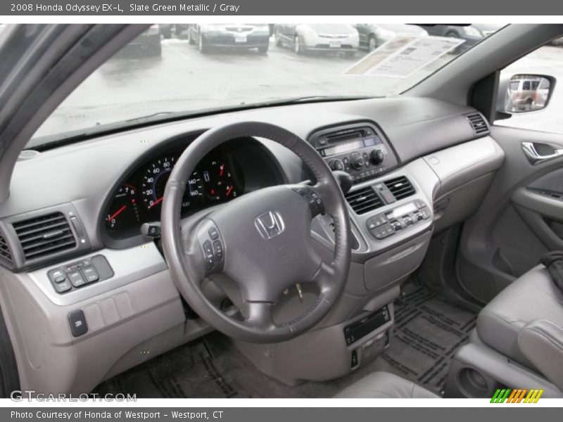Slate Green Metallic / Gray 2008 Honda Odyssey EX-L