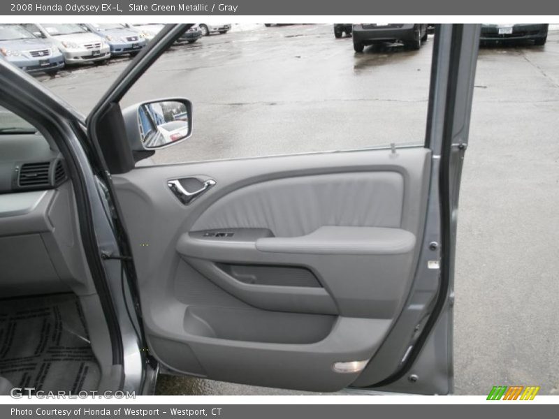 Slate Green Metallic / Gray 2008 Honda Odyssey EX-L