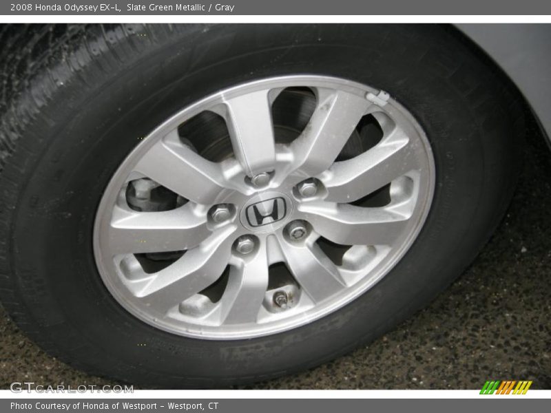 Slate Green Metallic / Gray 2008 Honda Odyssey EX-L