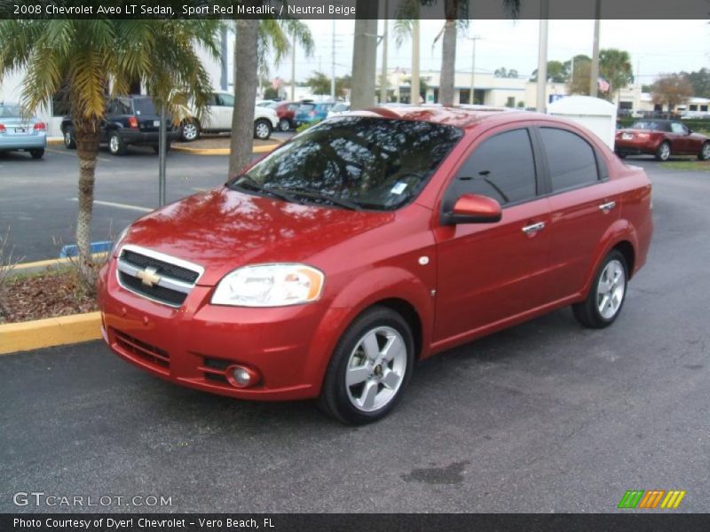 Sport Red Metallic / Neutral Beige 2008 Chevrolet Aveo LT Sedan