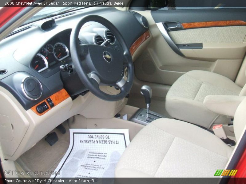 Sport Red Metallic / Neutral Beige 2008 Chevrolet Aveo LT Sedan