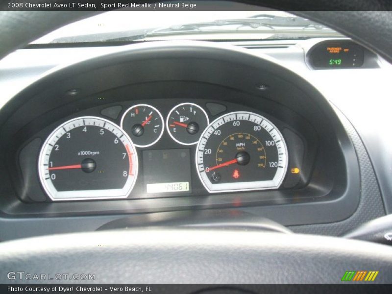 Sport Red Metallic / Neutral Beige 2008 Chevrolet Aveo LT Sedan