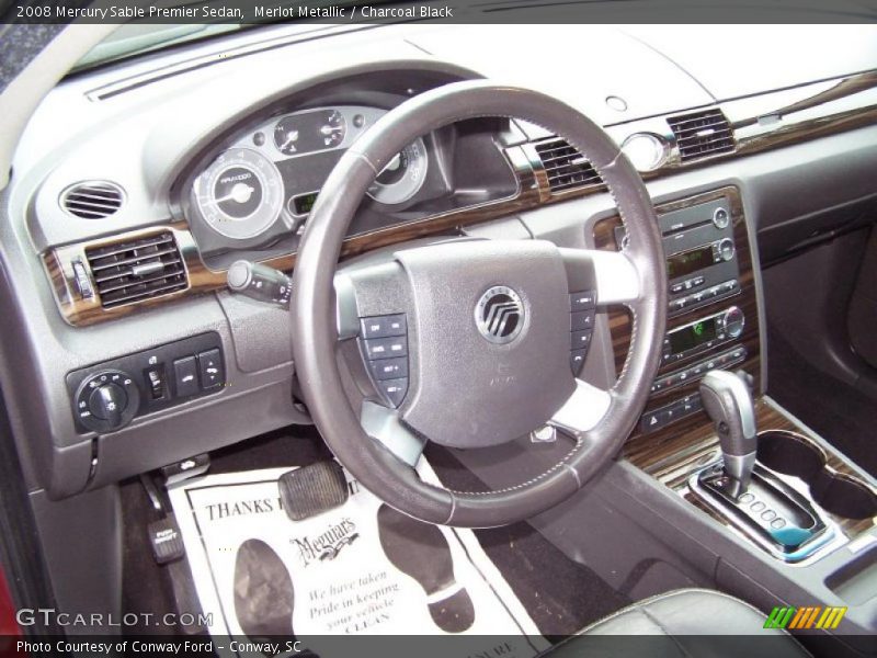 Merlot Metallic / Charcoal Black 2008 Mercury Sable Premier Sedan