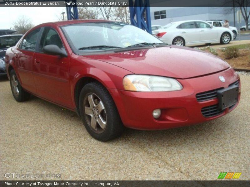 Inferno Red Pearl / Dark Slate Gray 2003 Dodge Stratus ES Sedan