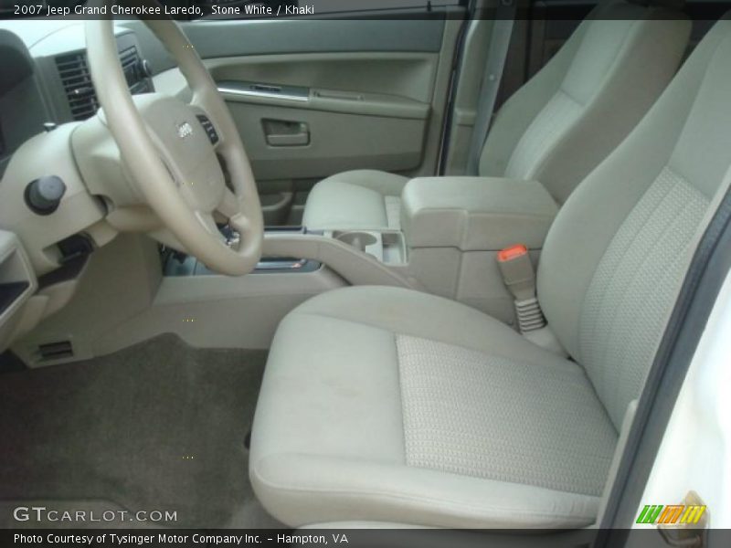 Stone White / Khaki 2007 Jeep Grand Cherokee Laredo