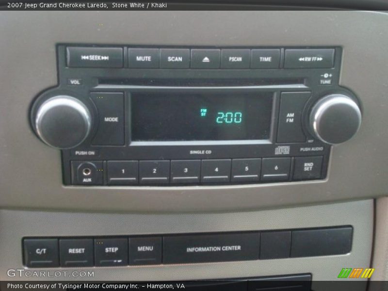 Stone White / Khaki 2007 Jeep Grand Cherokee Laredo