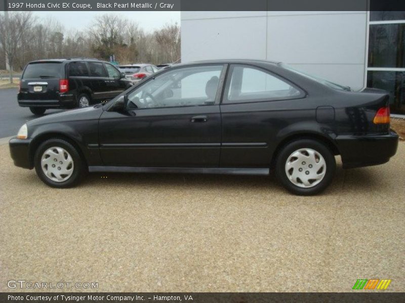 Black Pearl Metallic / Gray 1997 Honda Civic EX Coupe