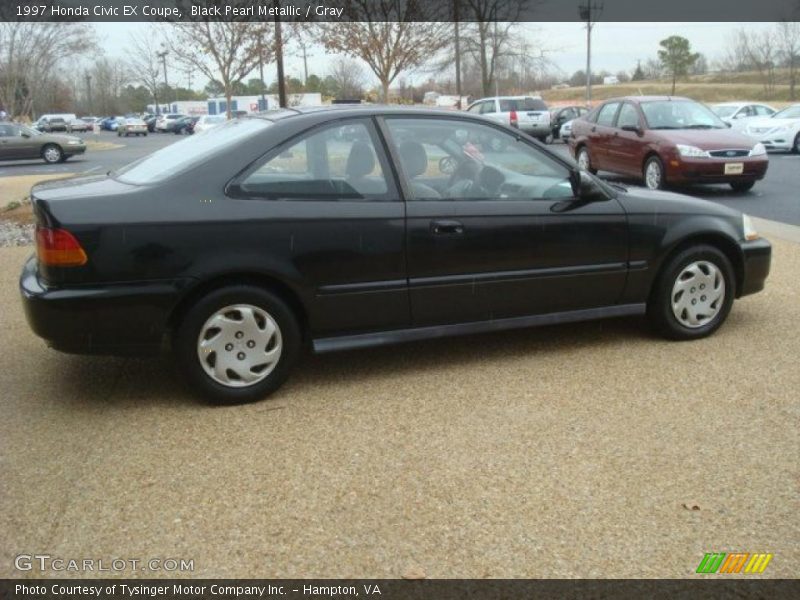 Black Pearl Metallic / Gray 1997 Honda Civic EX Coupe