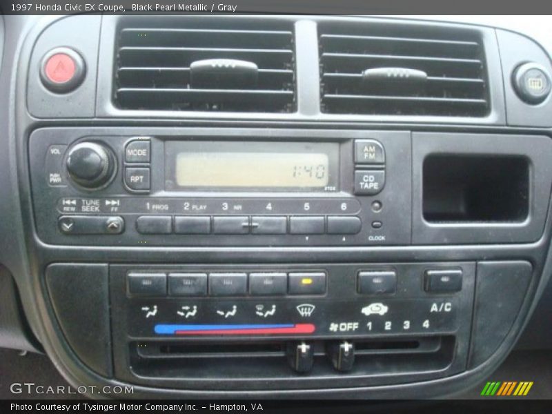 Black Pearl Metallic / Gray 1997 Honda Civic EX Coupe