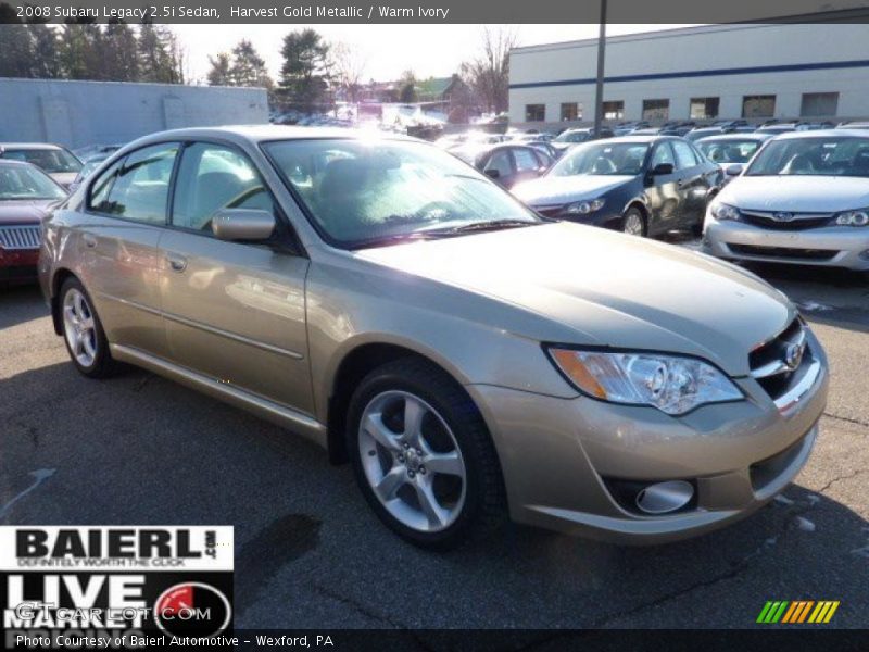 Harvest Gold Metallic / Warm Ivory 2008 Subaru Legacy 2.5i Sedan