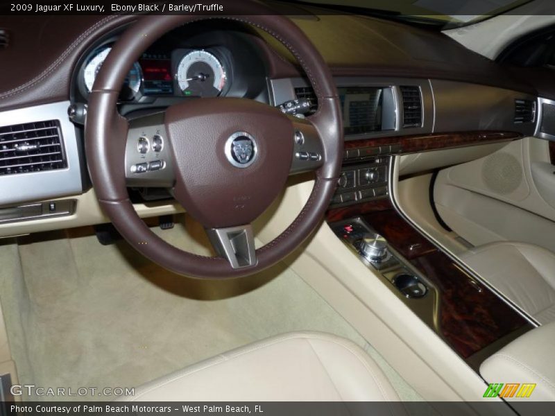 Ebony Black / Barley/Truffle 2009 Jaguar XF Luxury