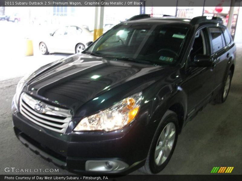 Graphite Gray Metallic / Off Black 2011 Subaru Outback 2.5i Premium Wagon