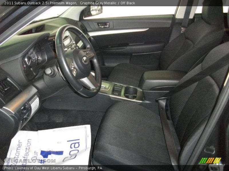 Graphite Gray Metallic / Off Black 2011 Subaru Outback 2.5i Premium Wagon