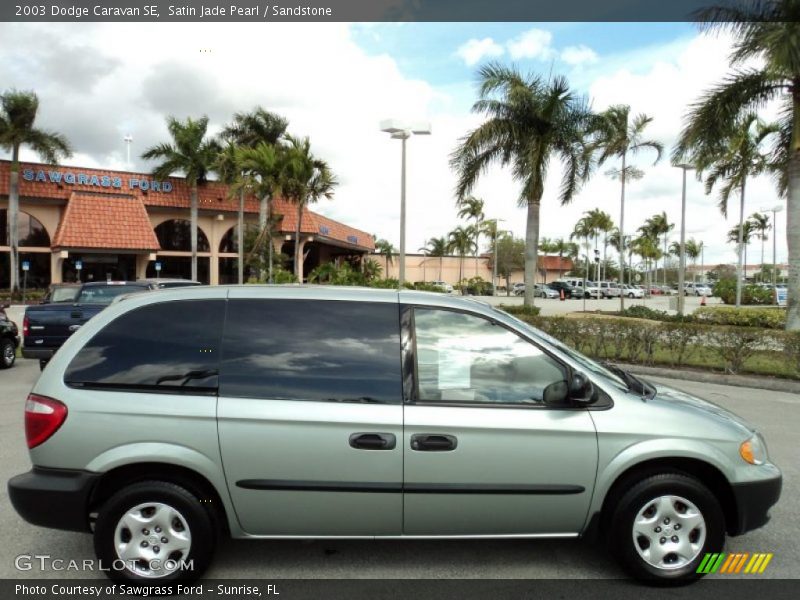 Satin Jade Pearl / Sandstone 2003 Dodge Caravan SE