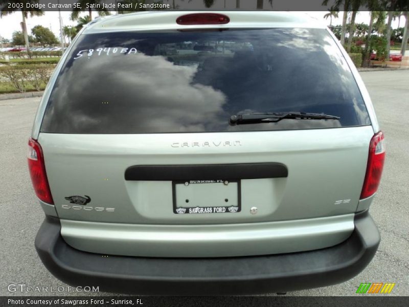 Satin Jade Pearl / Sandstone 2003 Dodge Caravan SE