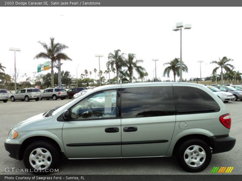 Satin Jade Pearl / Sandstone 2003 Dodge Caravan SE