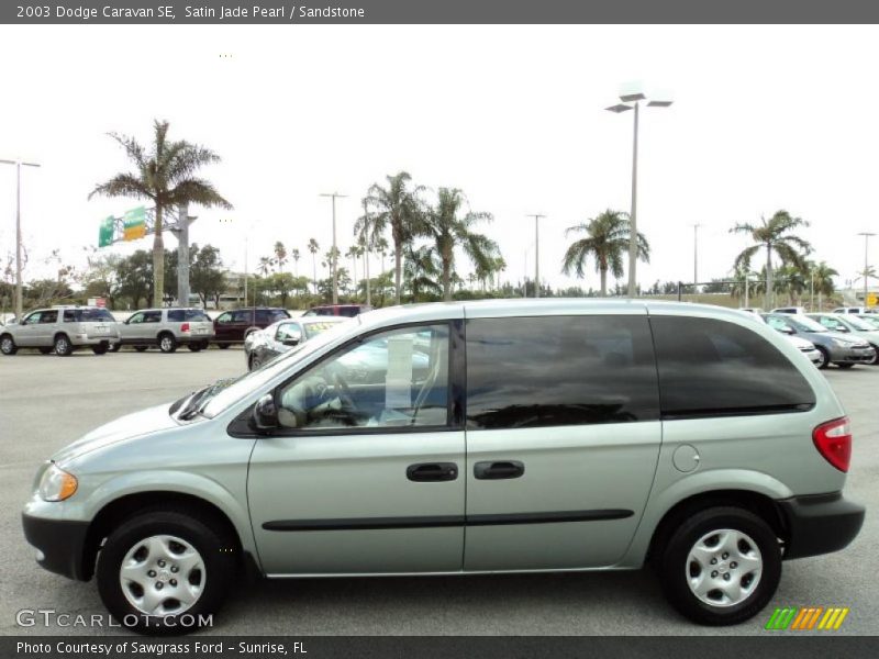 Satin Jade Pearl / Sandstone 2003 Dodge Caravan SE