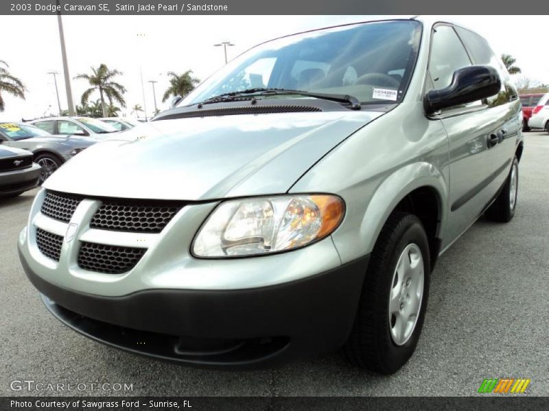 Satin Jade Pearl / Sandstone 2003 Dodge Caravan SE