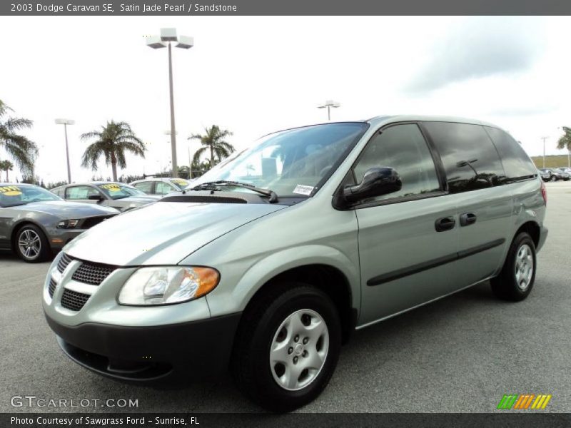 Satin Jade Pearl / Sandstone 2003 Dodge Caravan SE