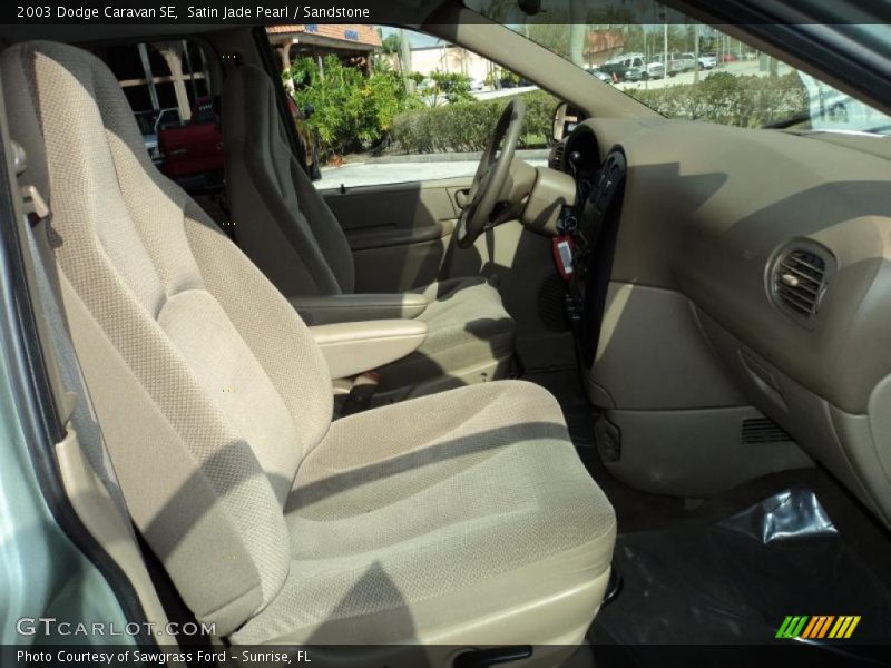 Satin Jade Pearl / Sandstone 2003 Dodge Caravan SE