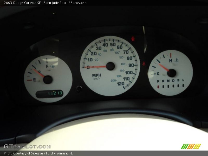 Satin Jade Pearl / Sandstone 2003 Dodge Caravan SE