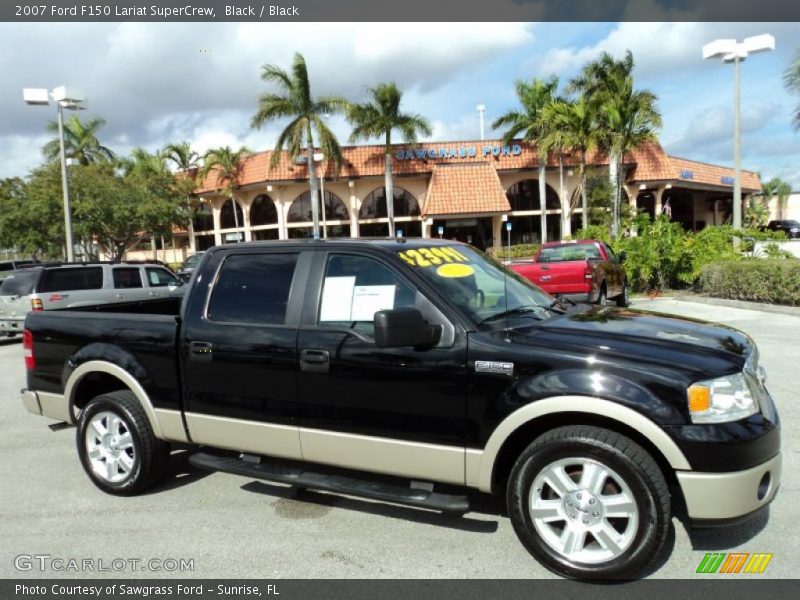Black / Black 2007 Ford F150 Lariat SuperCrew