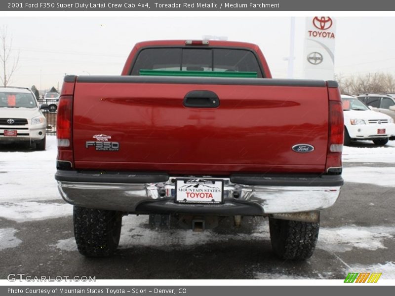 Toreador Red Metallic / Medium Parchment 2001 Ford F350 Super Duty Lariat Crew Cab 4x4