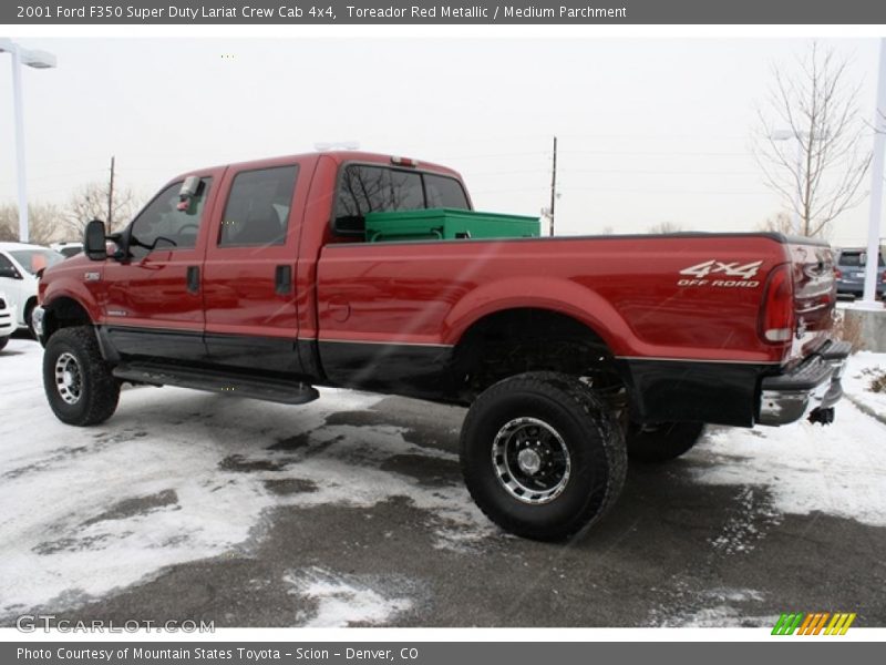 Toreador Red Metallic / Medium Parchment 2001 Ford F350 Super Duty Lariat Crew Cab 4x4