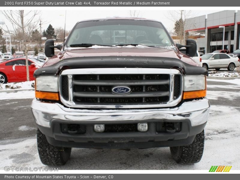 Toreador Red Metallic / Medium Parchment 2001 Ford F350 Super Duty Lariat Crew Cab 4x4