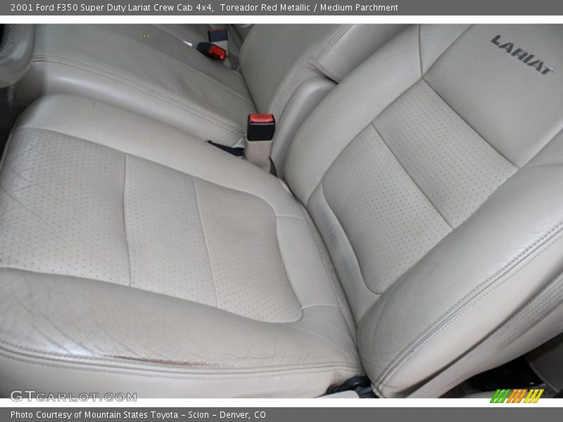 Toreador Red Metallic / Medium Parchment 2001 Ford F350 Super Duty Lariat Crew Cab 4x4