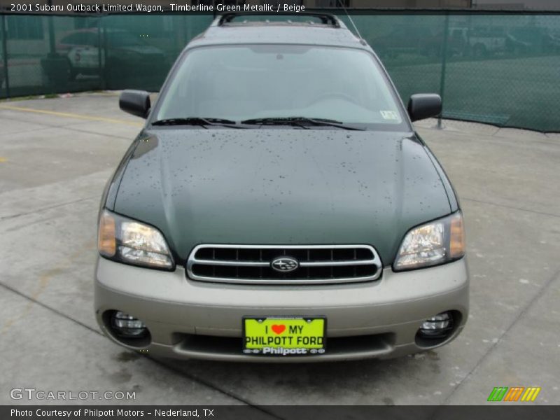 Timberline Green Metallic / Beige 2001 Subaru Outback Limited Wagon